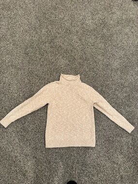 L.L. Bean Cream Marled Turtleneck Sweater - Women's